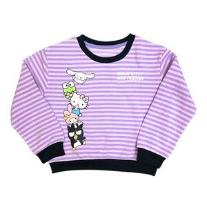 Hello Kitty - Character Girl's Long Sleeve Crewneck Soft Fleece Pullover Sweatsh